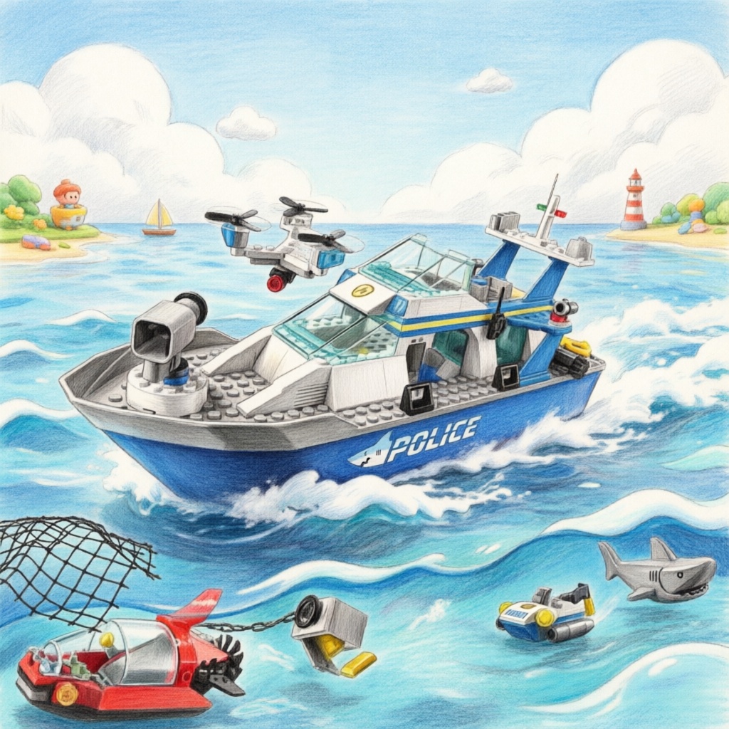 Lego Set Creator - City Series Building Blocks Sea Capture