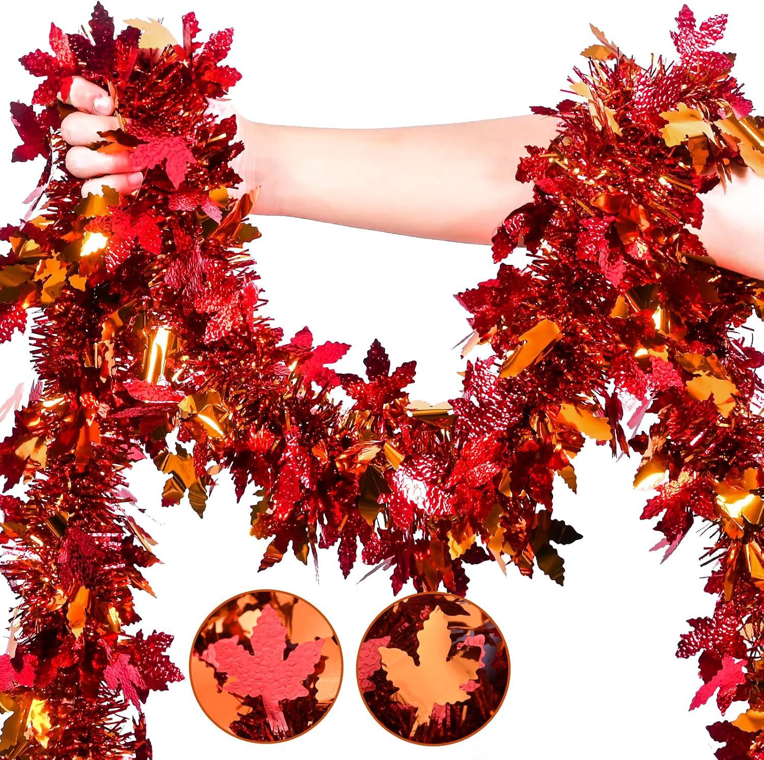 Tinsel Garland Decoration - Thanksgiving Fall Tinsel Garland, , Autumn