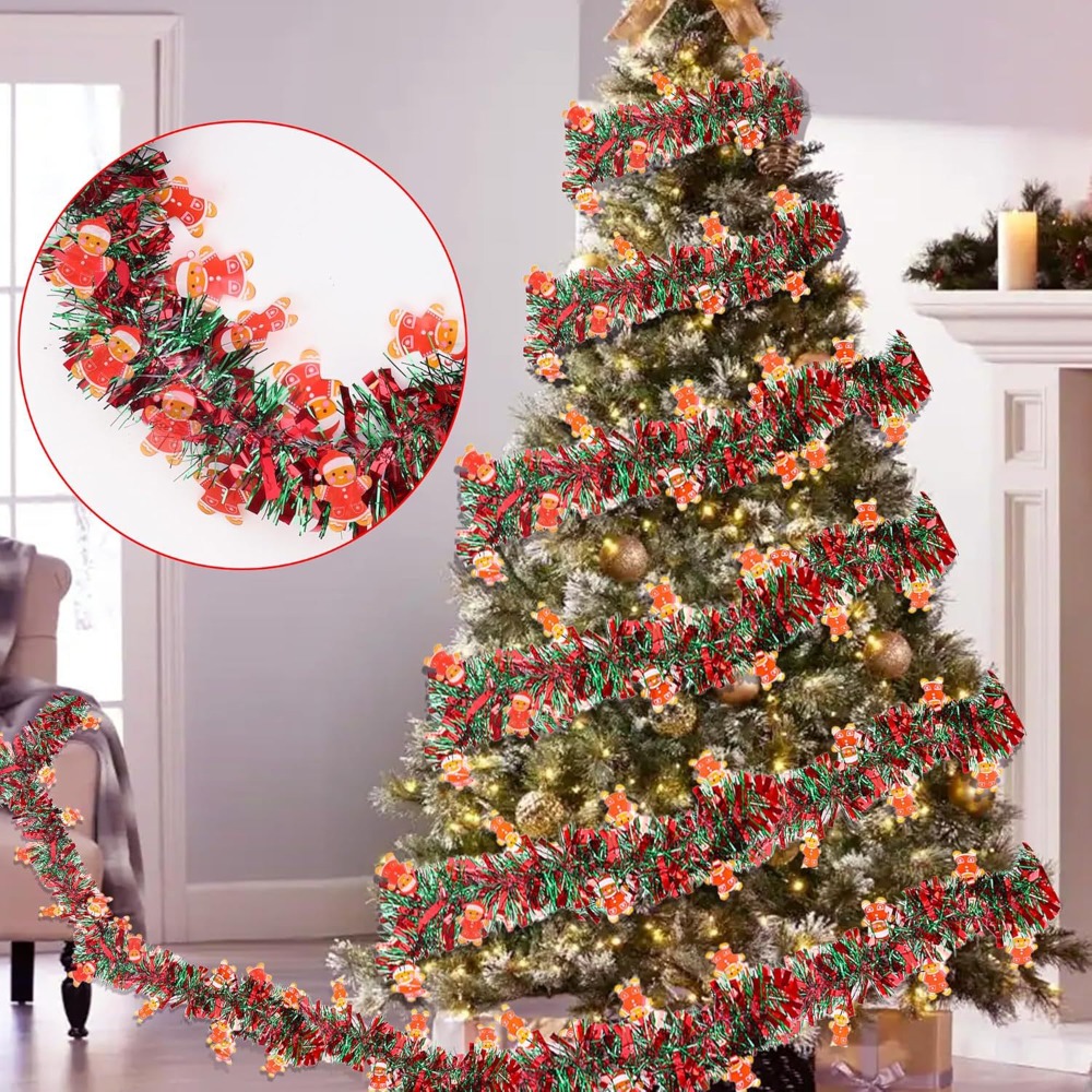 Christmas Tinsel Garland Red G - đánh giá và giá Tinsel Garland Decoration
