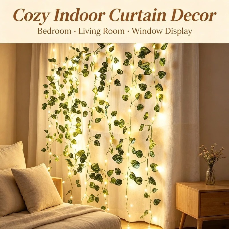 2M Artificial Leaf LED String  - đánh giá và giá Led Fairy String Lights