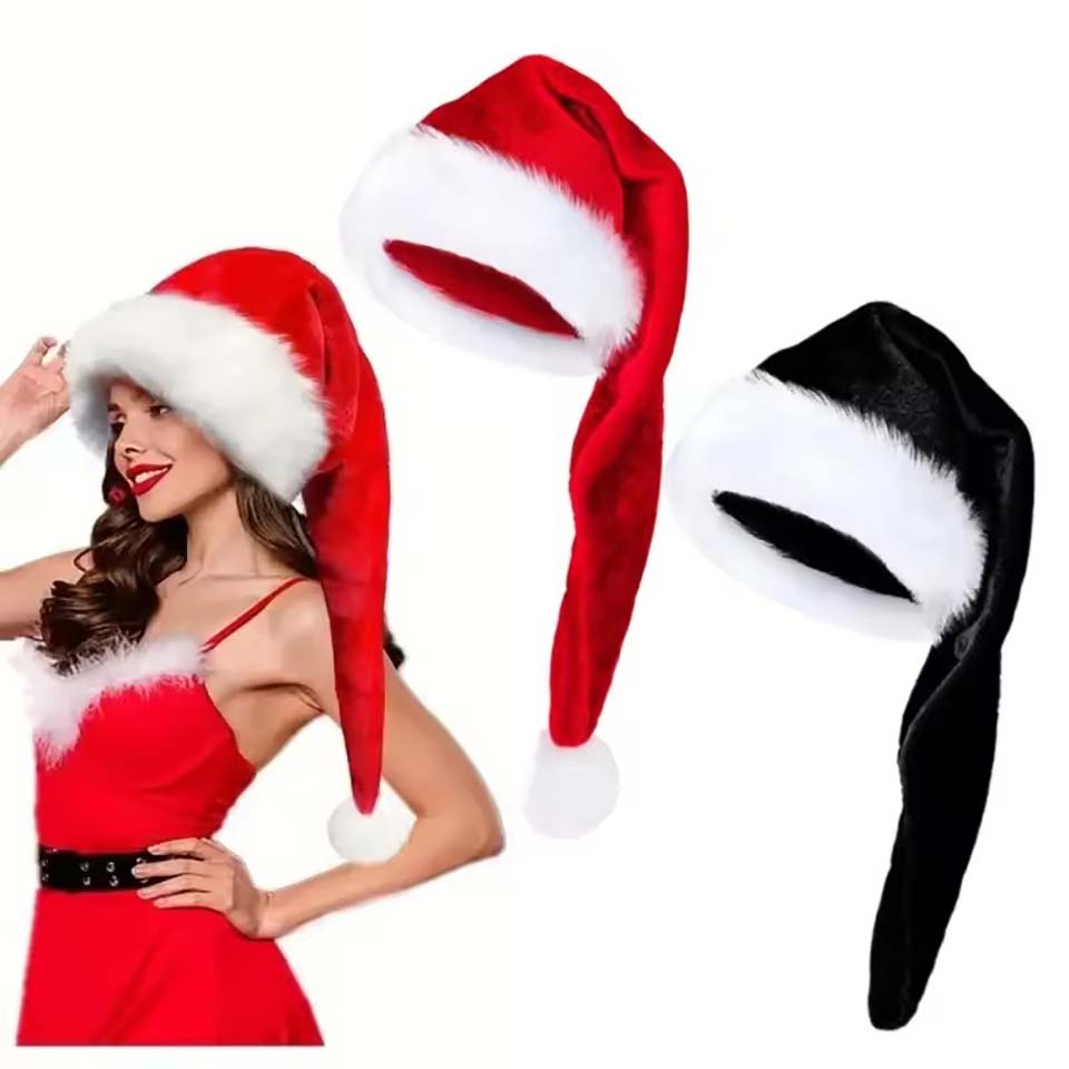 Long Plush Christmas Hat Velve - đánh giá và giá Santa Hat Plush