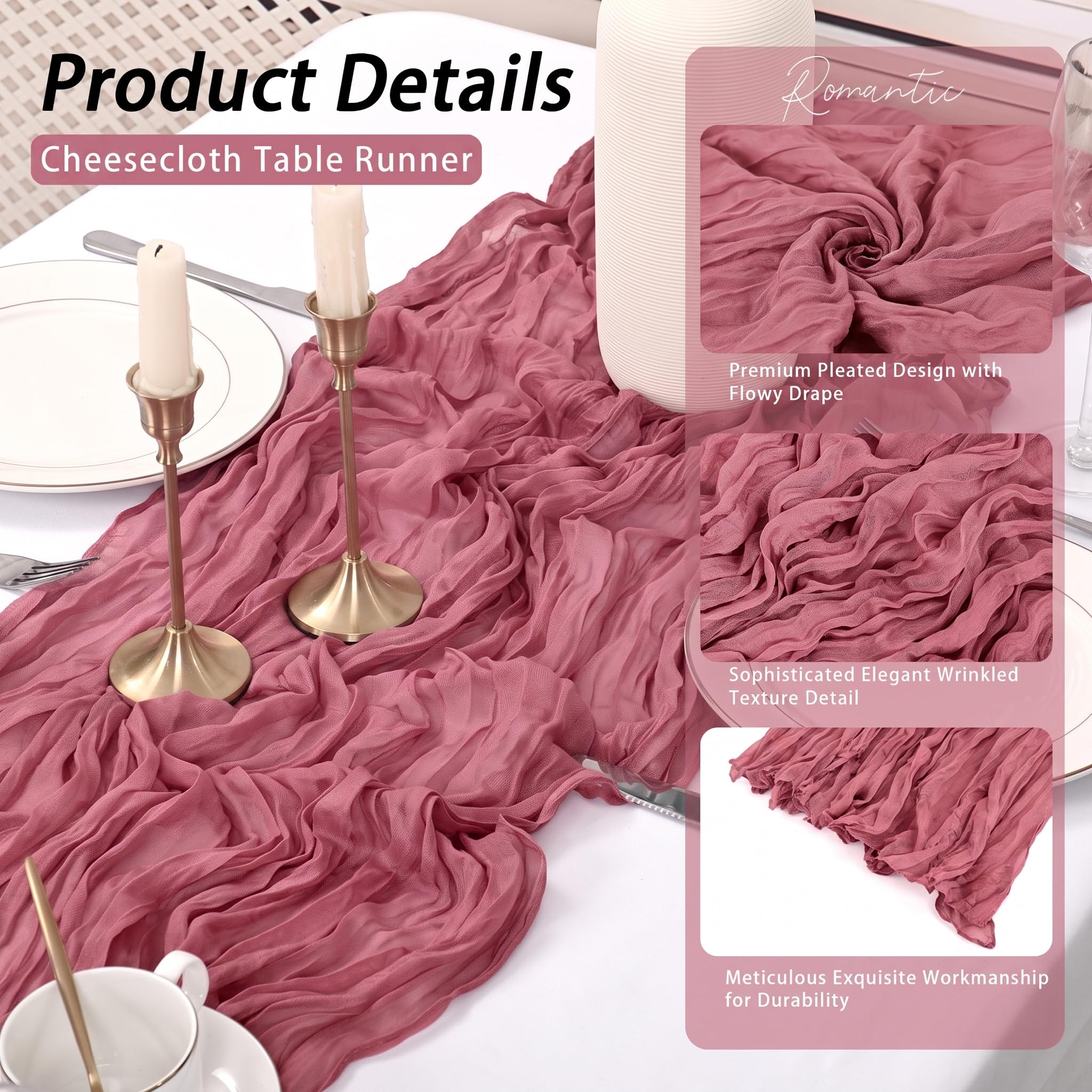 Set of 10 Table Runner Gauze C - đánh giá và giá Christmas Table Runner