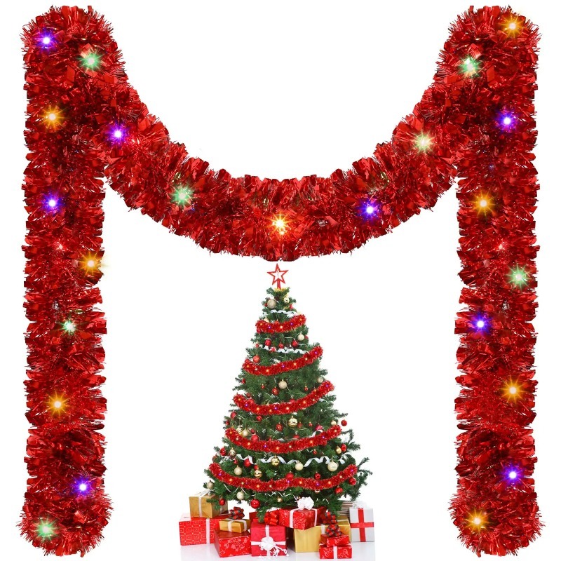 Battery Powered Christmas Tins - đánh giá và giá Tinsel Garland Decoration