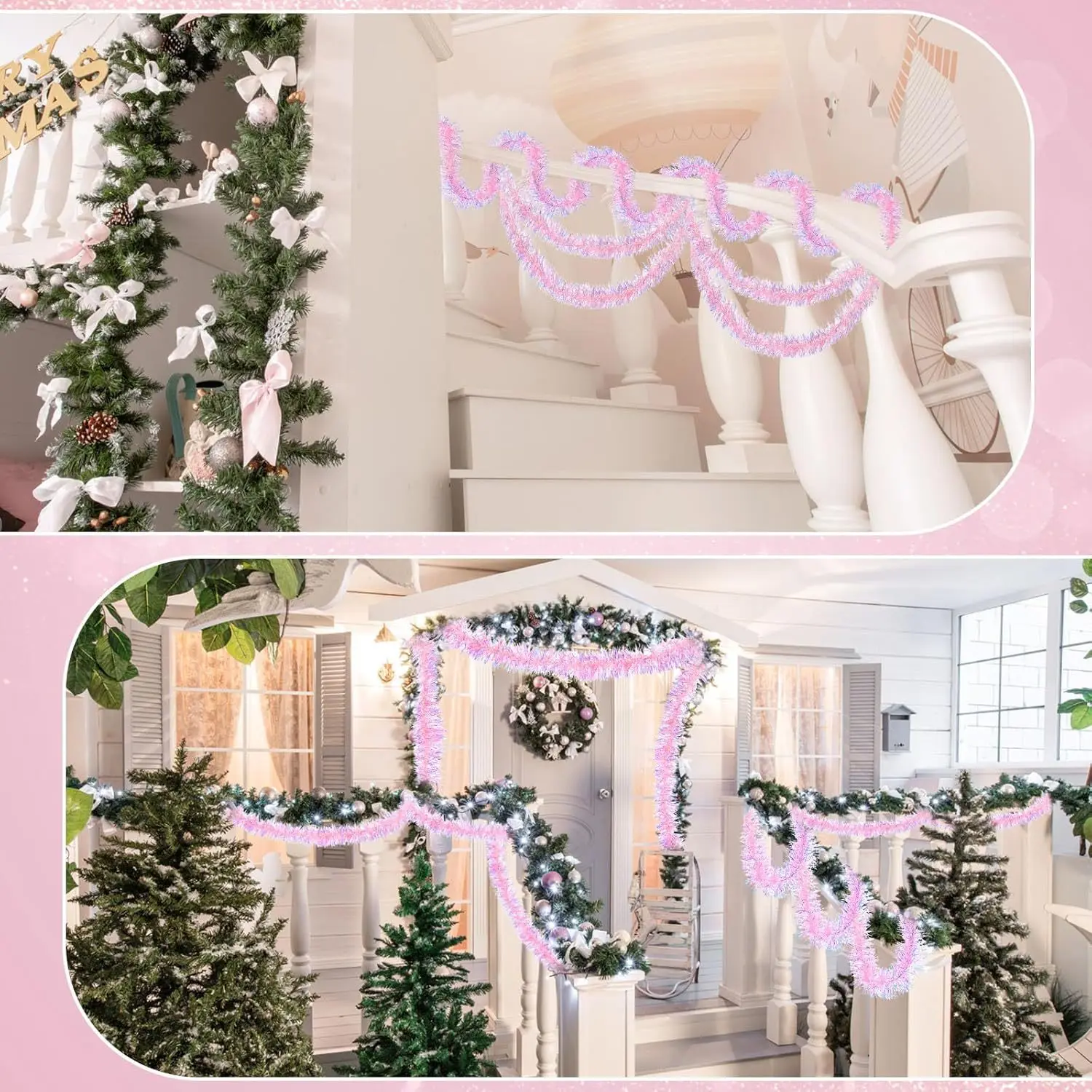 1-10PCS Pink Tinsel Garland Sh - đánh giá và giá Tinsel Garland Decoration