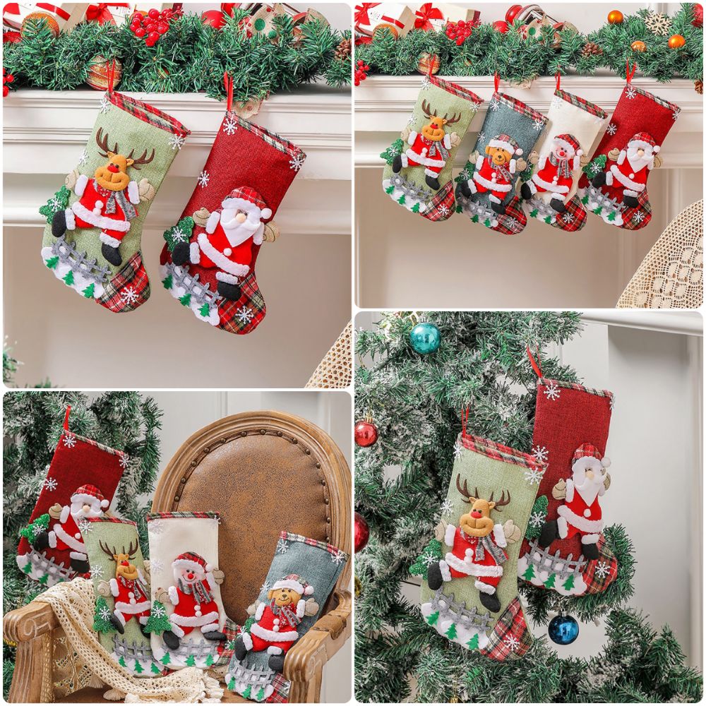 Multicolor Christmas Stocking  - đánh giá và giá Christmas Stocking Hanging