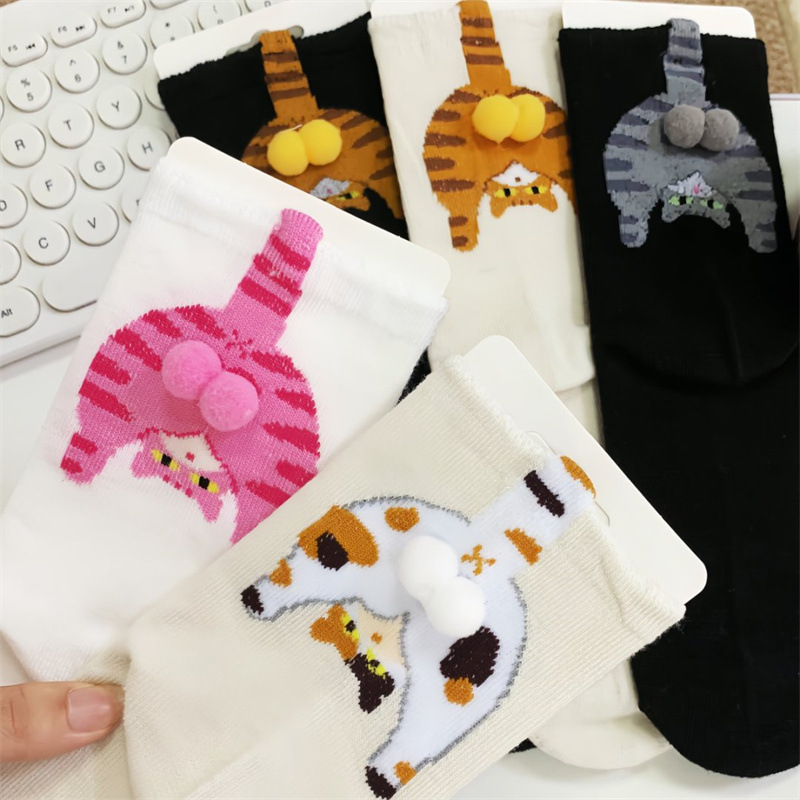 Couple Cat Egg Socks 3D Funny  - đánh giá và giá Christmas Stocking Hanging
