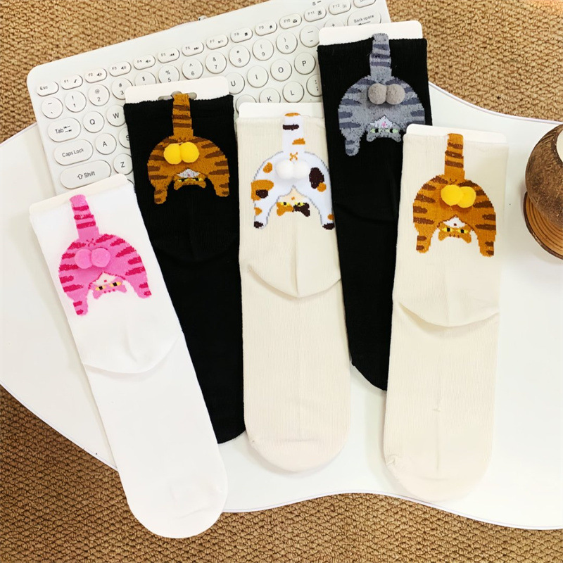 Couple Cat Egg Socks 3D Funny  - đánh giá và giá Christmas Stocking Hanging