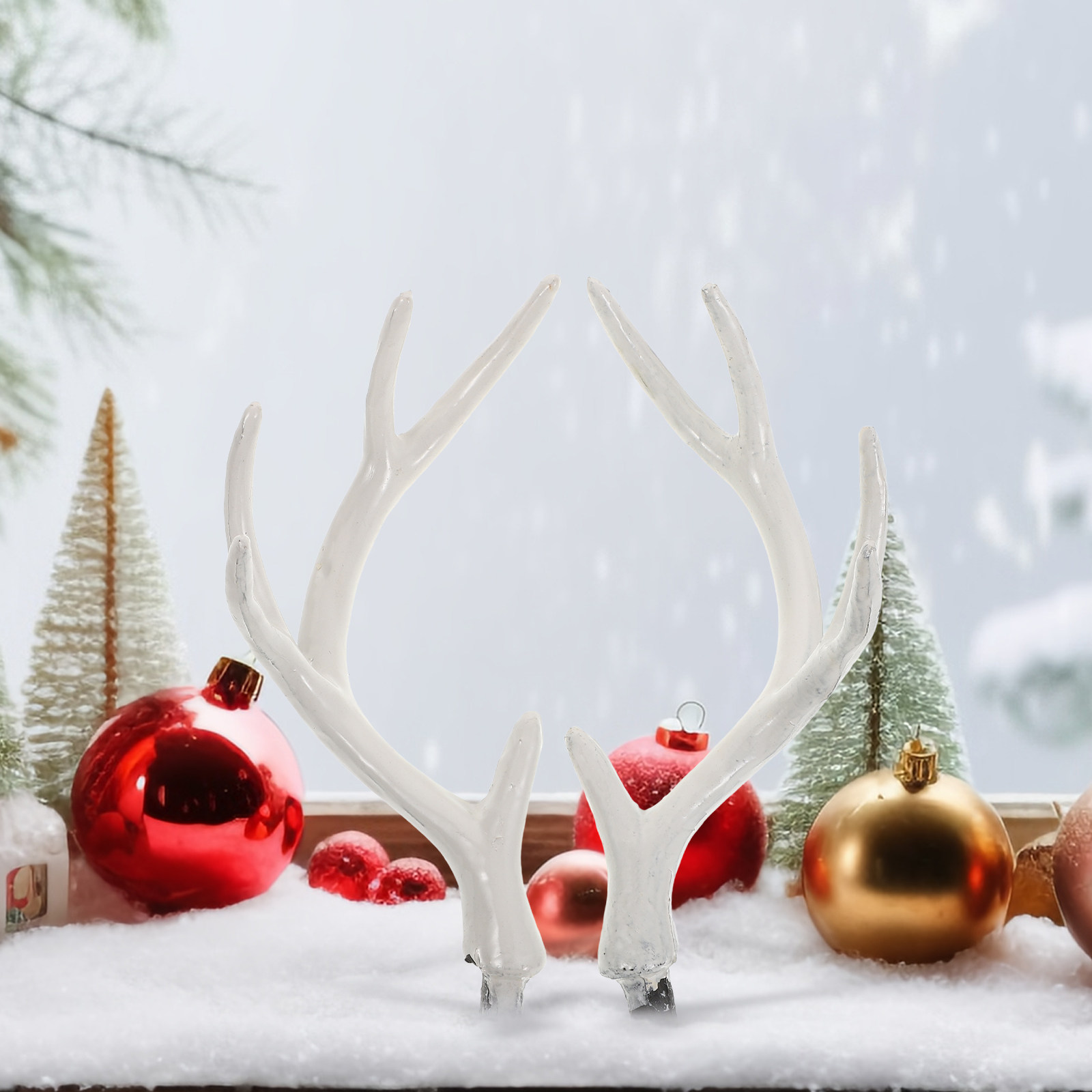 1Pair Lifelike White Deer Antl - đánh giá và giá Reindeer Antlers Headband