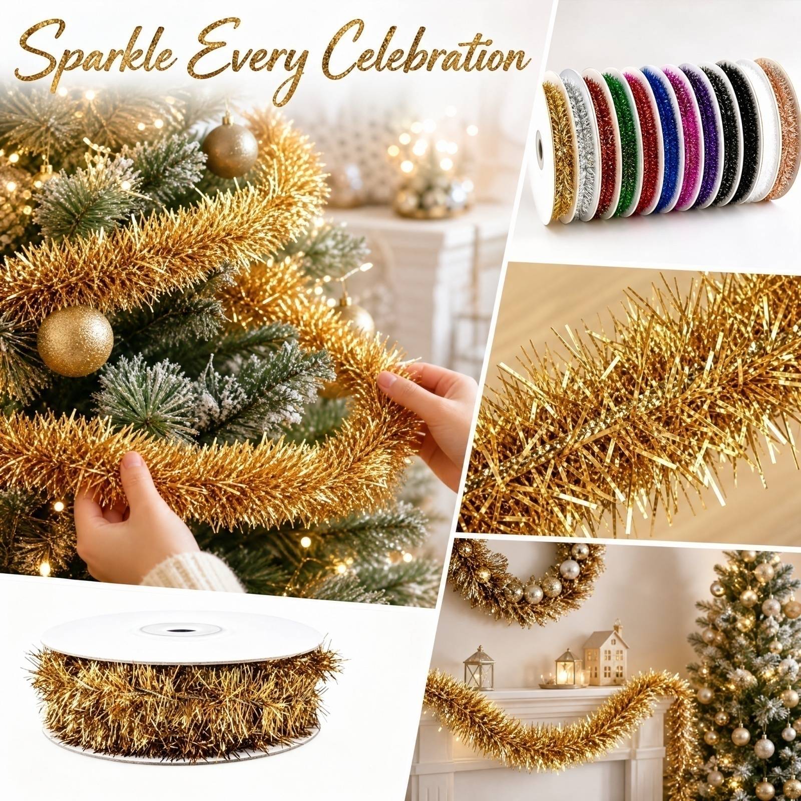 Plastic Wire Garland 5m Long 9 - đánh giá và giá Tinsel Garland Decoration
