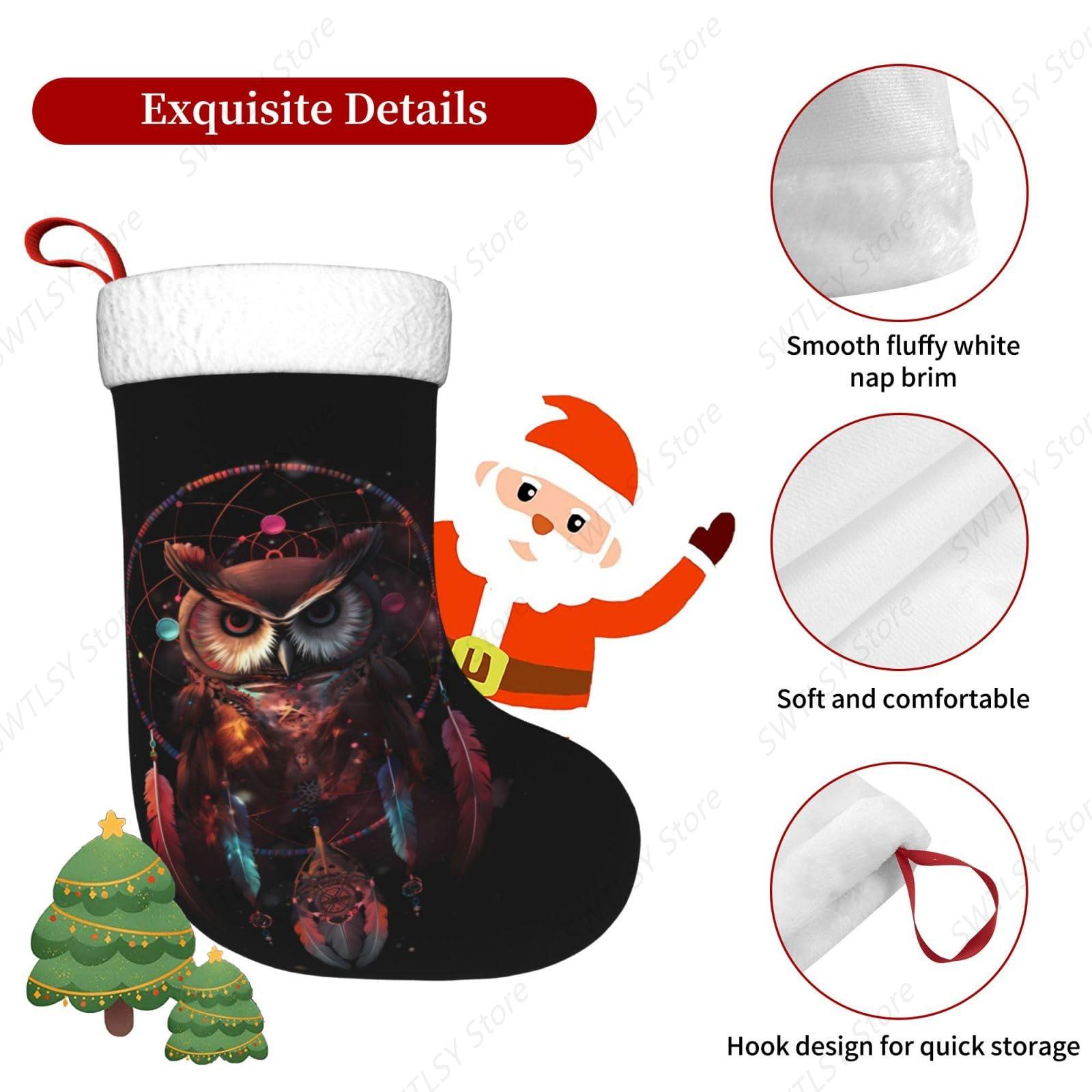 Owl Rainbow Catcher Large Chri - đánh giá và giá Christmas Stocking Hanging
