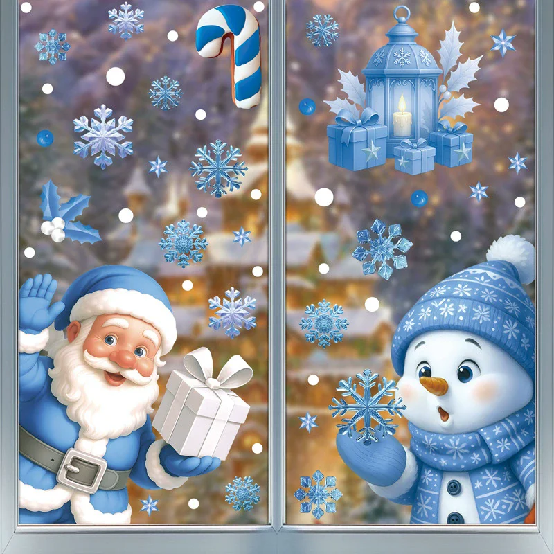 DIY Christmas PVC Window Stati - đánh giá và giá Snowflake Window Decal