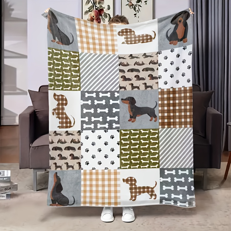 Cute Christmas Dachshund Dog B - đánh giá và giá Christmas Throw Blanket