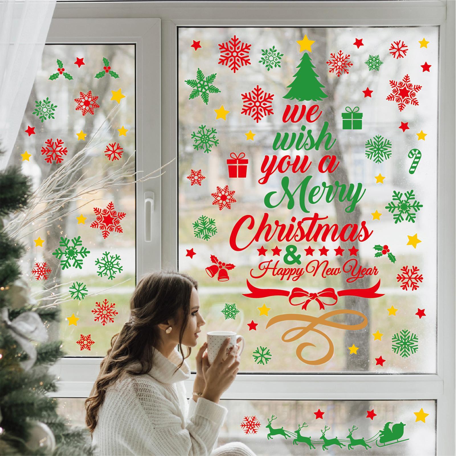 3 Pieces Christmas wall sticke - đánh giá và giá Snowflake Window Decal