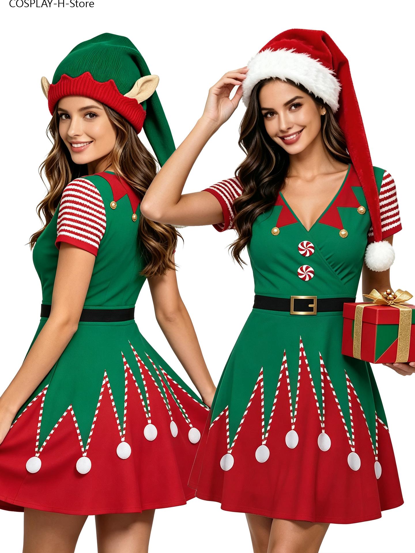 Women Christmas Elf Dress, Lon - đánh giá và giá Elf Costume Christmas